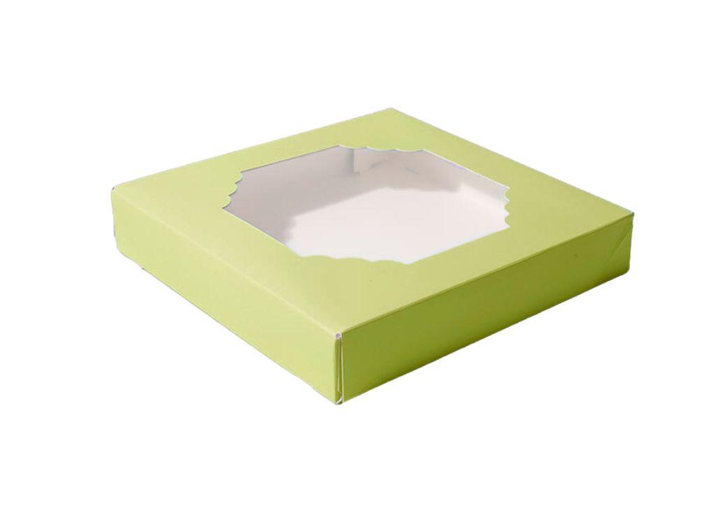 Scalloped Medium Treat Box 5pk - Green