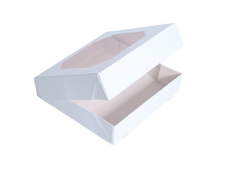 Scalloped Medium Treat Box 5pk - White