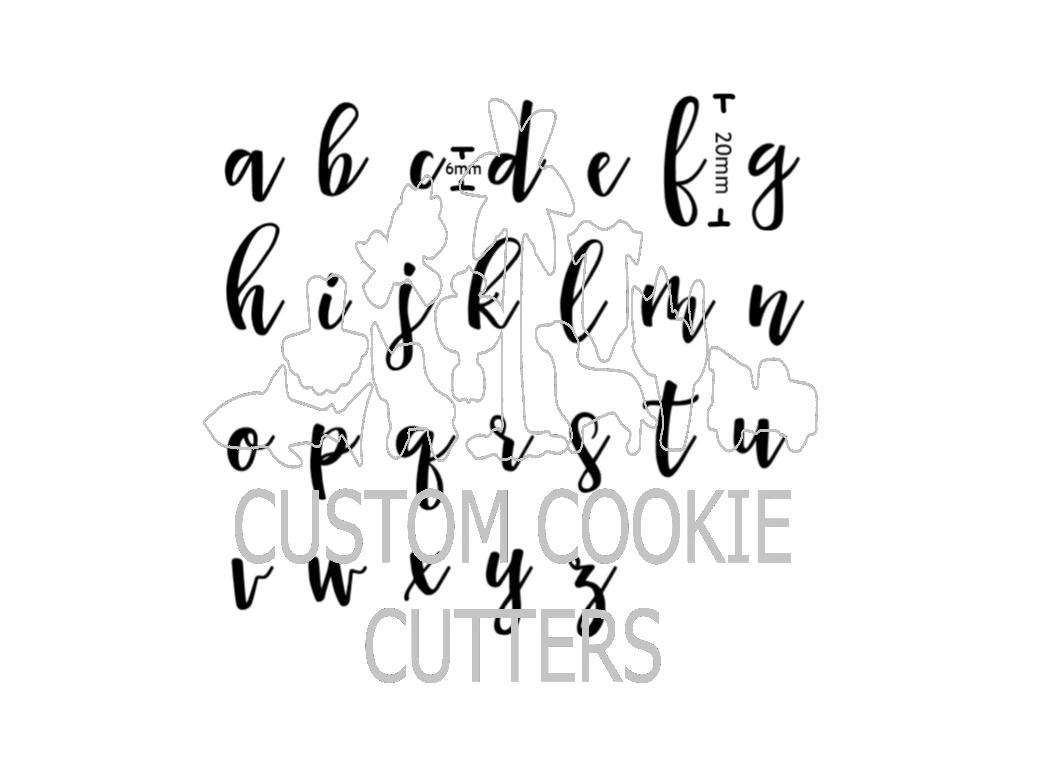 Script Lower Case Letters Embosser Set