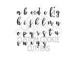 Script Lower Case Letters Embosser Set