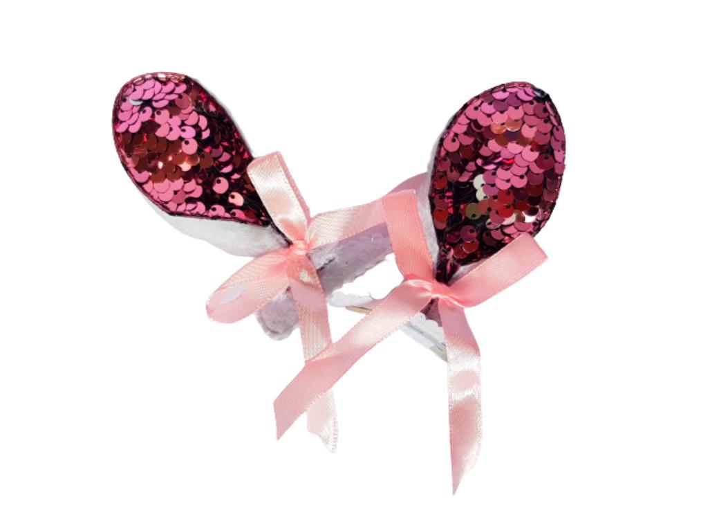 Bunny Ear Sequin Hair Clips 2pk