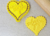 Love You Scalloped Heart Cutter & Embosser Set