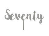 Seventy Cake Topper - Silver