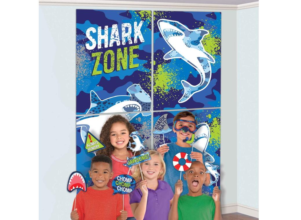 Shark Party Scene Setter & Photo Props