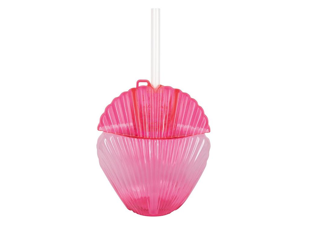 Novelty Shell Cup with Straw