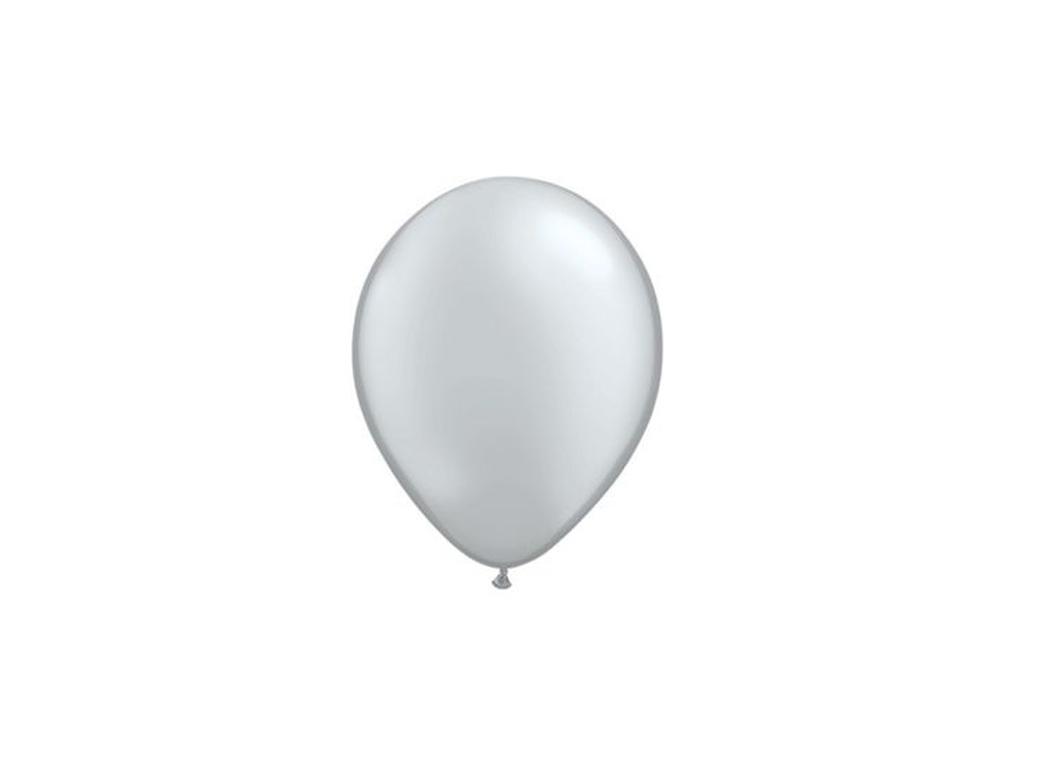 Silver Metallic Balloons 12cm 10pk