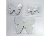 Acrylic Butterflies 6pk - Silver