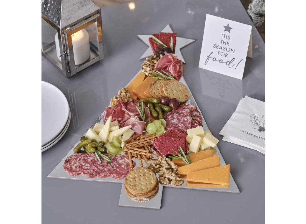 Silver Christmas Tree Shaped Grazing Board