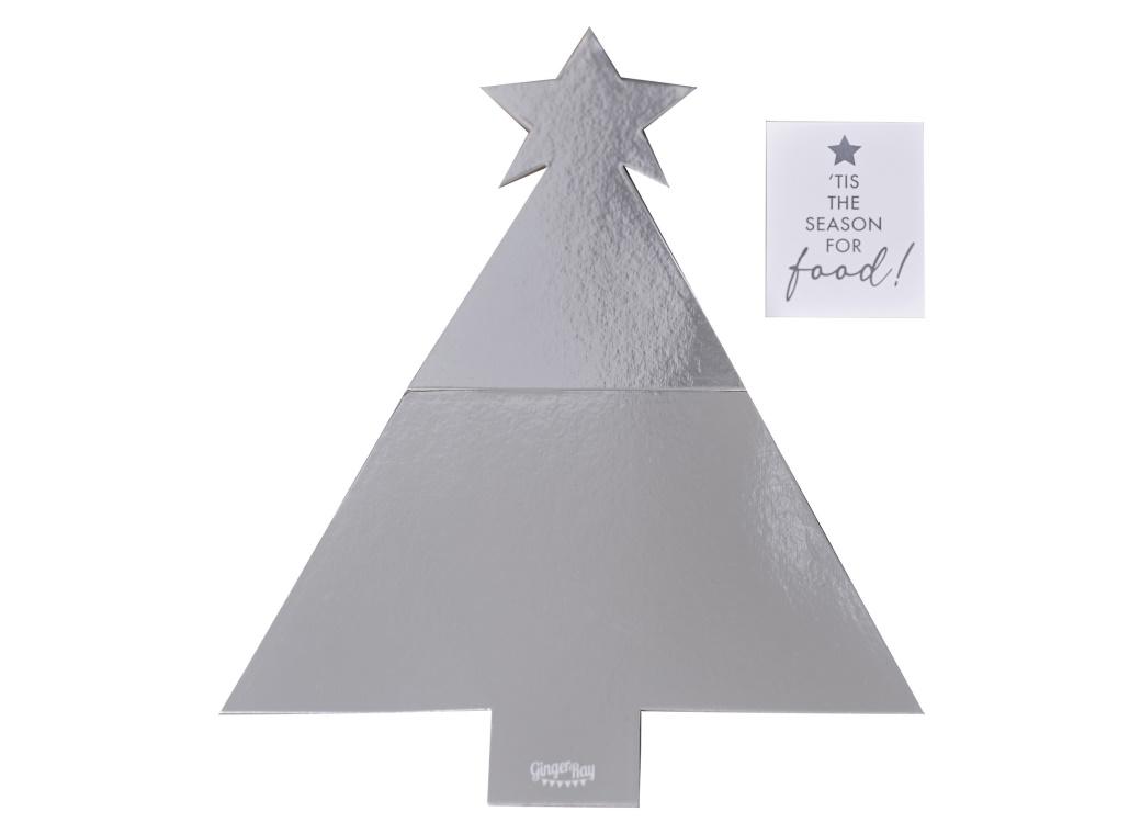 Silver Christmas Tree Shaped Grazing Board