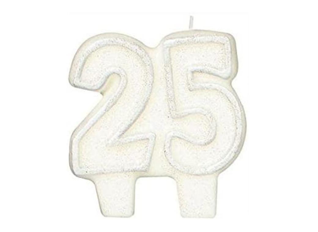 25th Birthday / Wedding Anniversary Candle