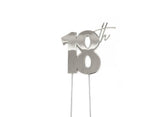 Silver Metal Cake Topper - 18th