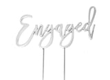 Silver Plated Cake Topper - Engaged