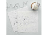 Silver Star Christmas Napkins 16pk