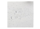 Silver Star Christmas Napkins 16pk