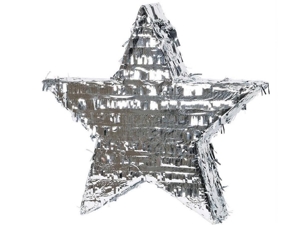 Silver Foil Star Pinata