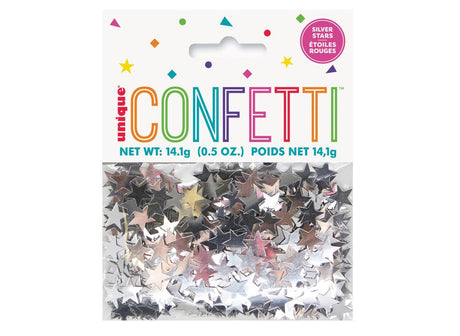 Silver Stars Confetti