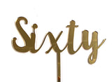 Sixty Cake Topper - Gold