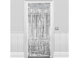 Silver Foil Fringed Door Curtain