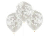 Snowflake Confetti Balloons 5pk