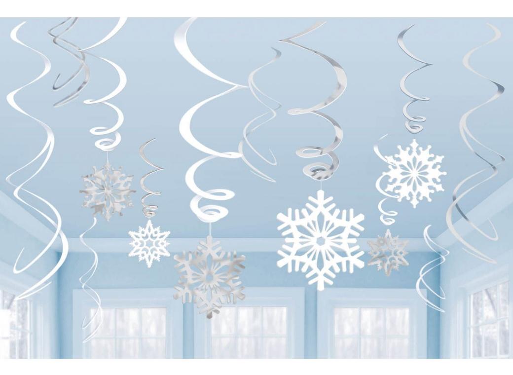 Snowflake Hanging Swirl Decorations