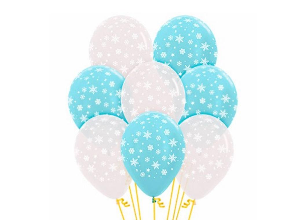 Snowflakes Balloons 12pk