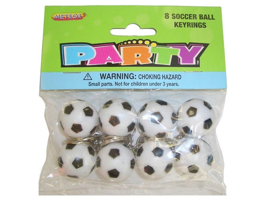 Soccer Ball Keyrings - 12pk