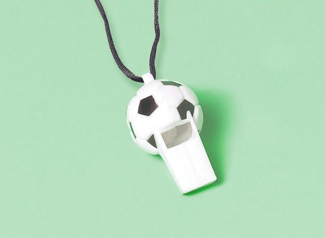 Soccer Whistle Favours 8pk