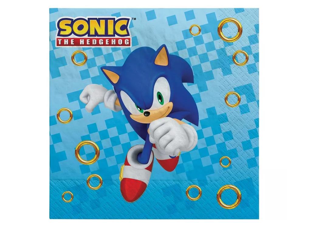 Sonic the Hedgehog Lunch Napkins 16pk