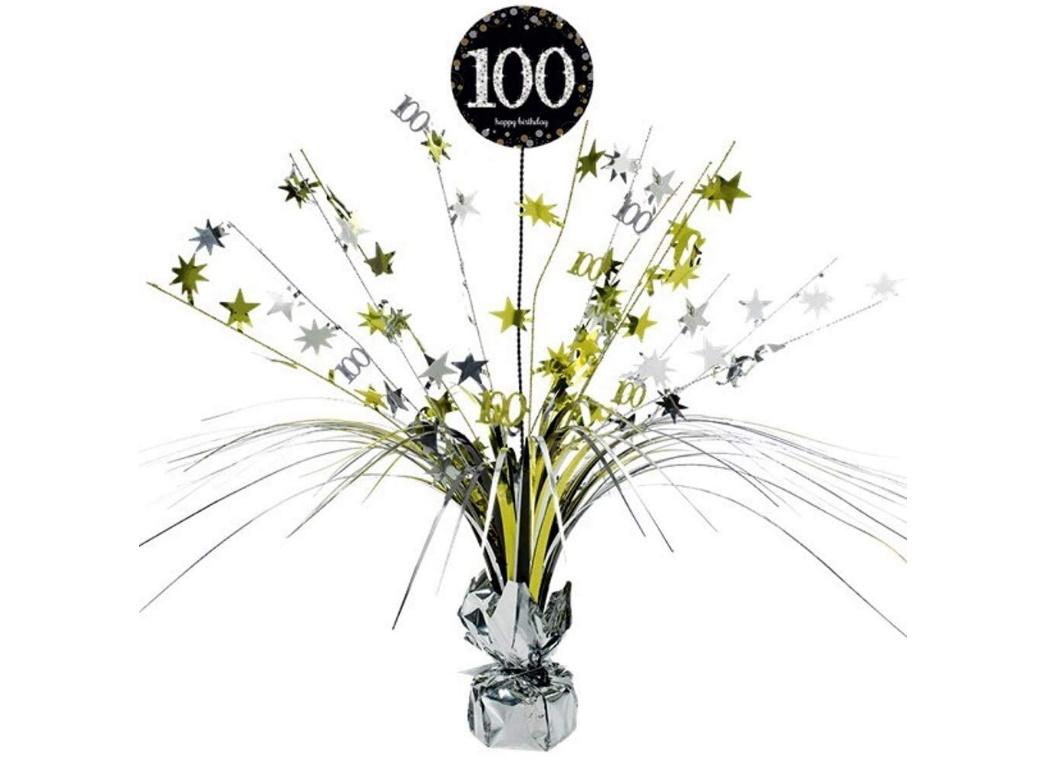 Sparkling 100th Birthday Centrepiece Spray