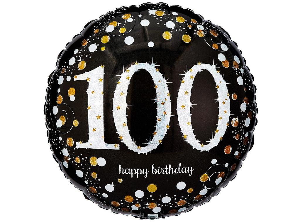 Sparkling 100th Birthday Foil Balloon