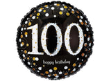 Sparkling 100th Birthday Foil Balloon