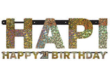 Sparkling 21st Birthday Banner