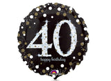 Sparkling 40th Birthday Foil Balloon