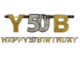 Sparkling 50th Birthday Banner