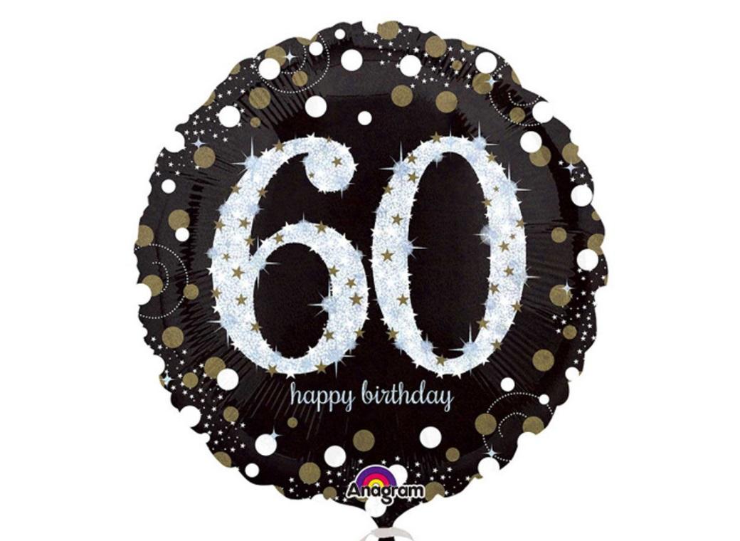 Sparkling 60th Birthday Foil Balloon