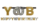 Sparkling 60th Birthday Banner