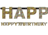 Sparkling 70th Birthday Banner