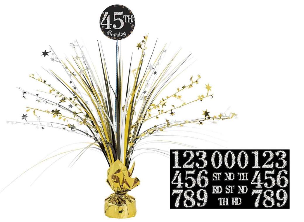 Sparkling Add Any Age Birthday Centrepiece Spray