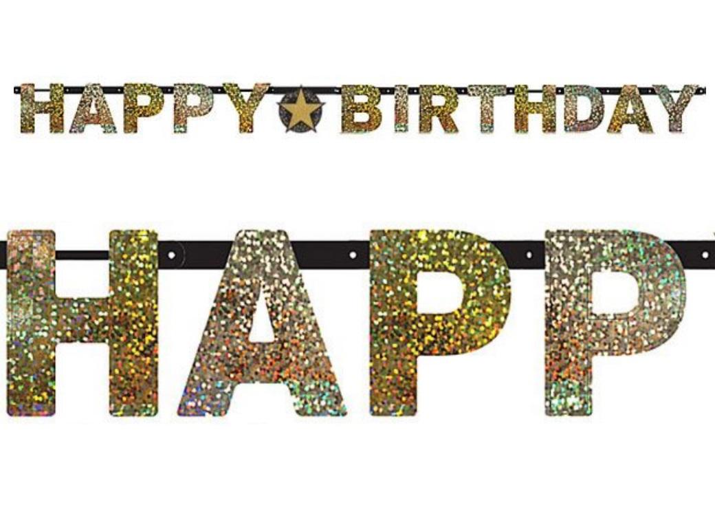 Sparkling Happy Birthday Banner