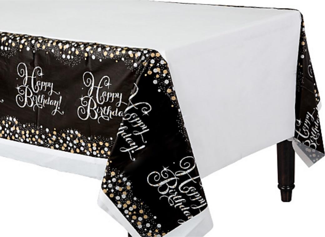 Sparkling Happy Birthday Tablecover