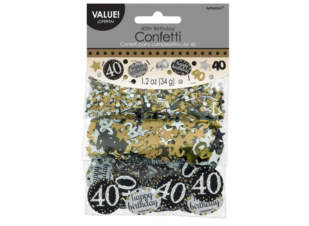 Sparkling Celebration Confetti Scatters - 40th