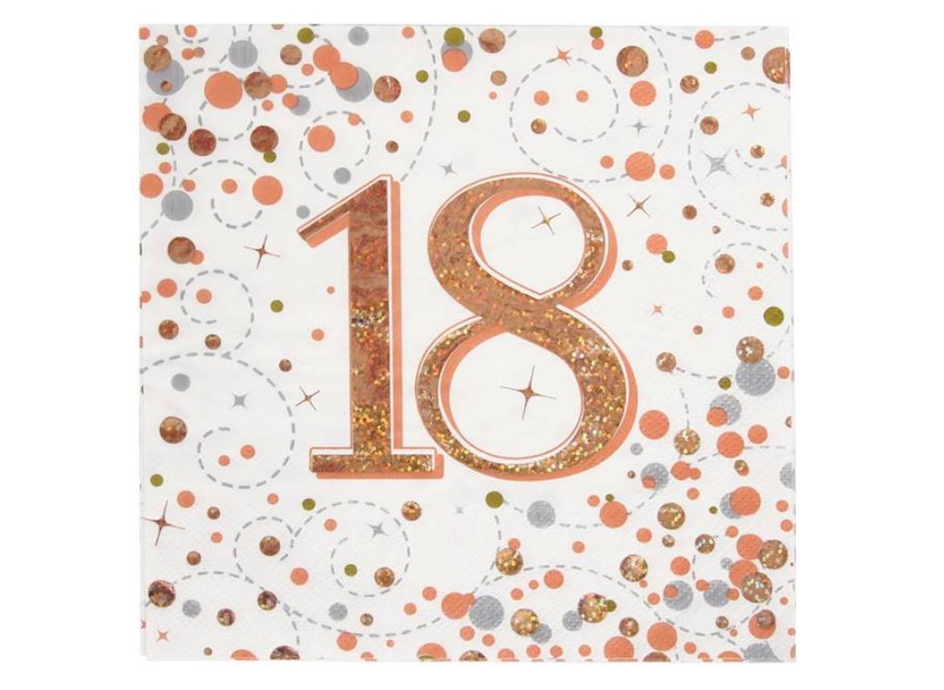 Sparkling Fizz 18th Napkins 16pk