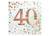 Sparkling Fizz 40th Napkins 16pk