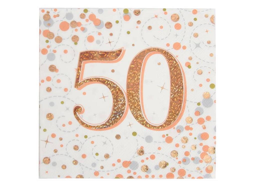 Sparkling Fizz 50th Napkins 16pk