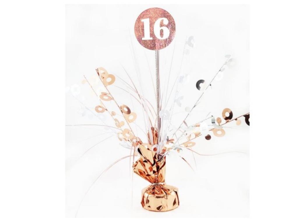 Rose Gold Age 16 Table Centrepiece Spray