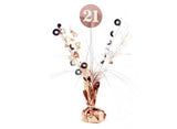 Rose Gold Age 21 Table Centrepiece Spray