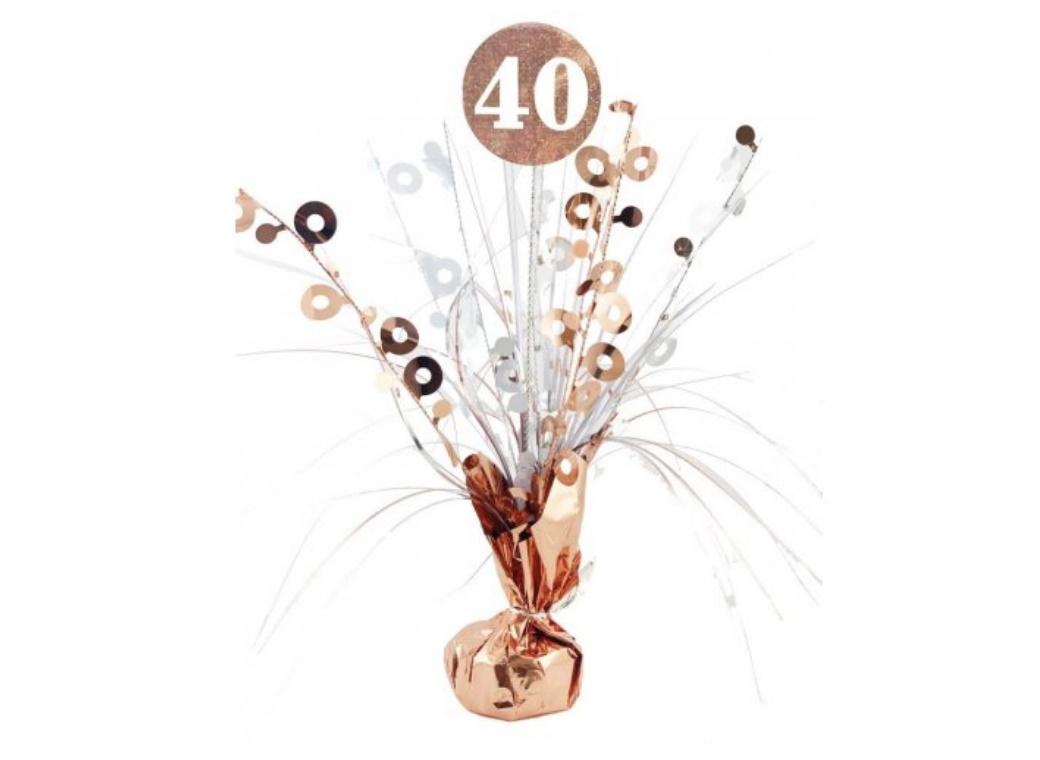 Rose Gold Age 40 Table Centrepiece Spray