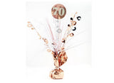 Rose Gold Age 70 Table Centrepiece Spray