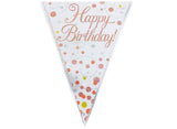 Sparkling Fizz Bunting Flags - Happy Birthday