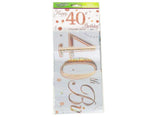 Sparkling Fizz Happy 40th Birthday Banner